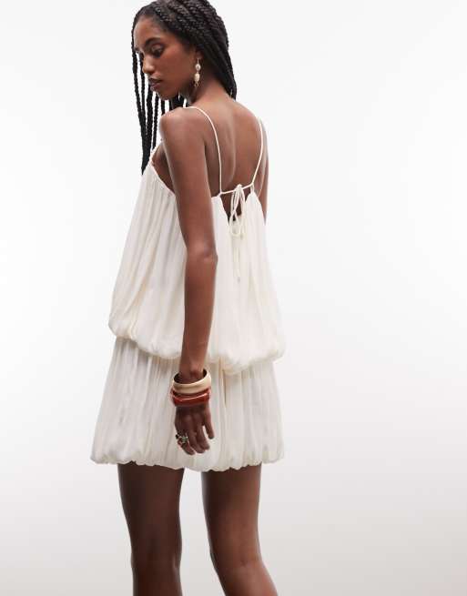 Gina Tricot - Vestido corto blanco de tirantes, 4 de 8