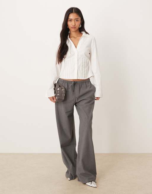 Gina Tricot – Vit skjorta med korsettdesign, 4 av 4