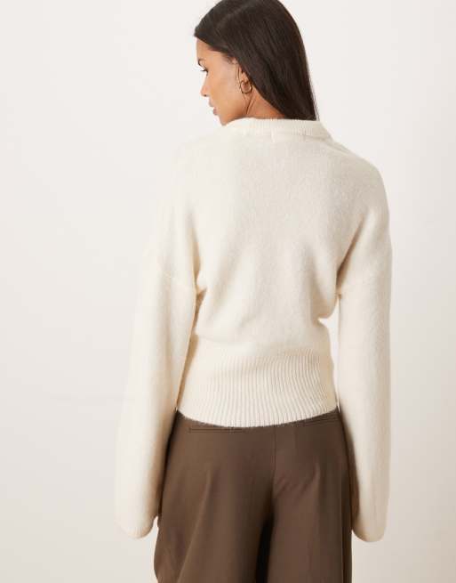 Pull Femme BB Dakota - Blanc/Crème, Taille Small, Manches Longues - Occasion Très Bon état