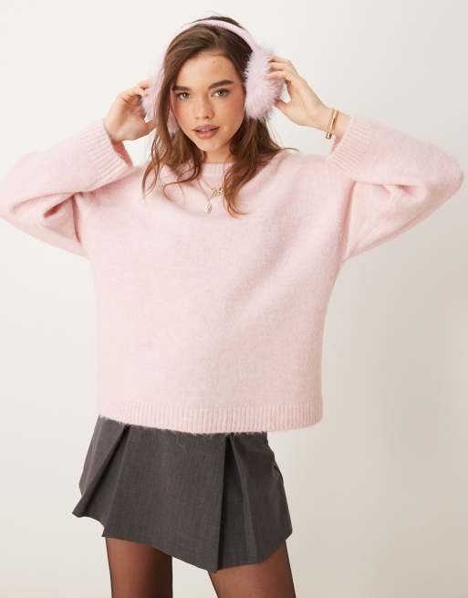 Gina Tricot - Zachte gebreide sweater in lichtroze, 2 van 4