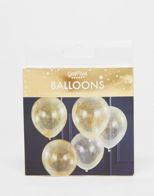 Ginger Ray angel hair balloons in gold