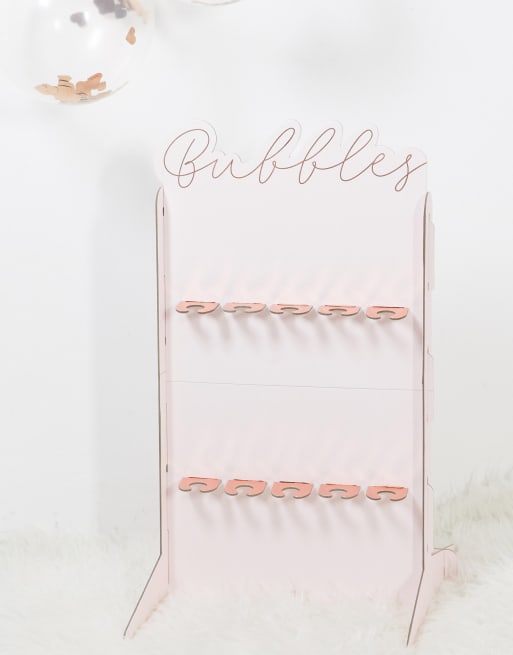 Ginger Ray blush and rose gold prosecco wall