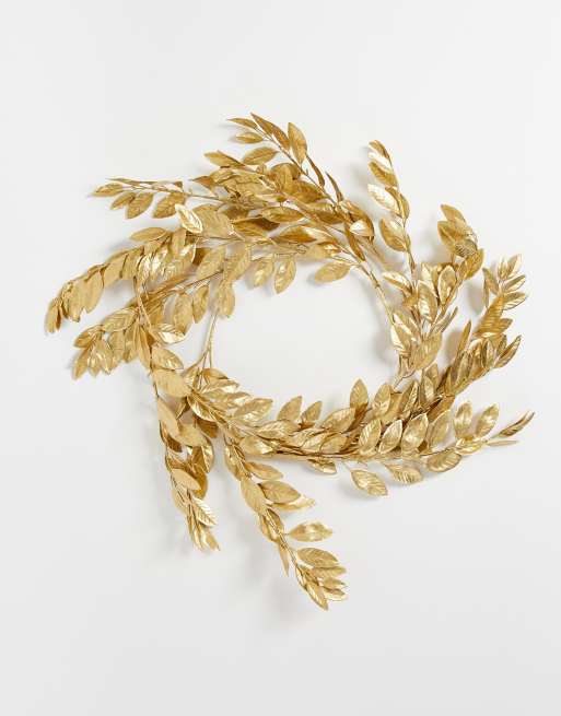 Ginger Ray foliage garland in gold ASOS