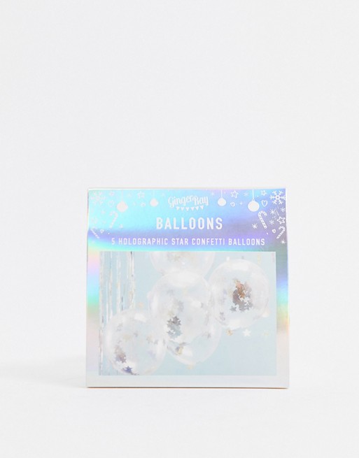 Ginger Ray holographic confetti balloons