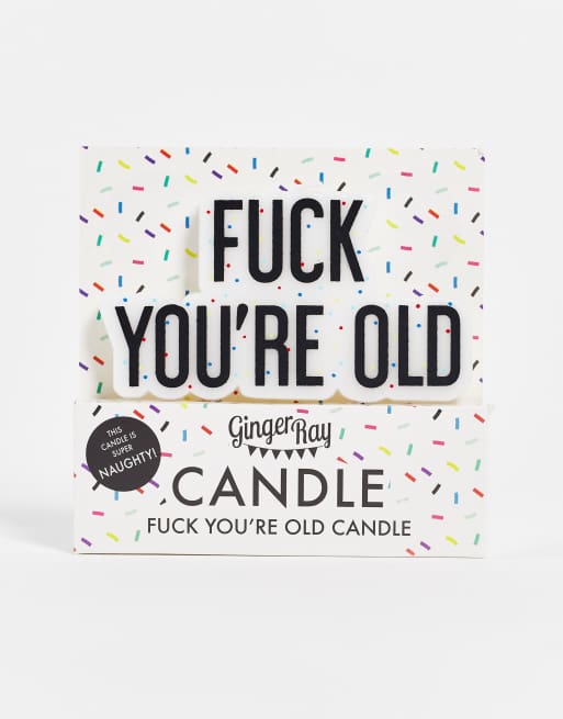 Ginger Ray - Kagelys til fødselsdag med 'You're Old'-tekst