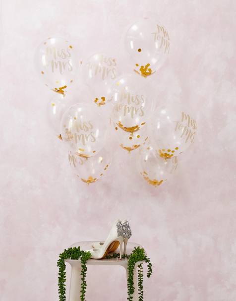 Ginger Ray miss to mrs balloons 10pk