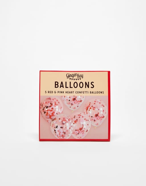 Ginger Ray – Mit Herz-Konfetti gefüllte Ballons 