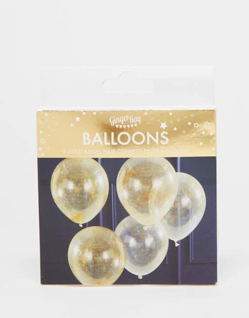 Ginger Ray - Palloncini con capelli d'angelo color oro