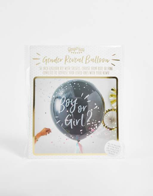 Ginger Ray - Palloncino per maschietto o femminuccia con coriandoli rosa o blu
