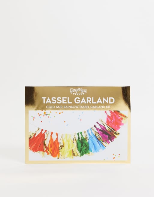 Ginger Ray – Party-Girlande mit Regenbogen-Bommeln