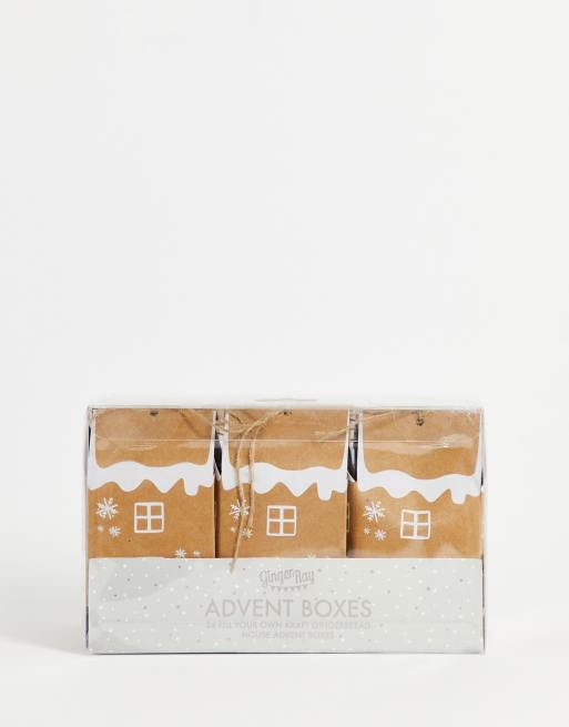 Ginger Ray - Peperkoek advent-cadeaudoosjes