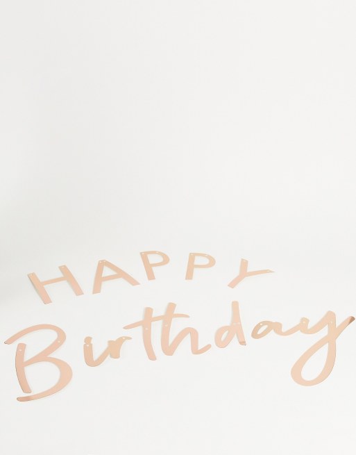 Ginger Ray – Personlig girlang med "Happy Birthday" och nummer, 3 av 4
