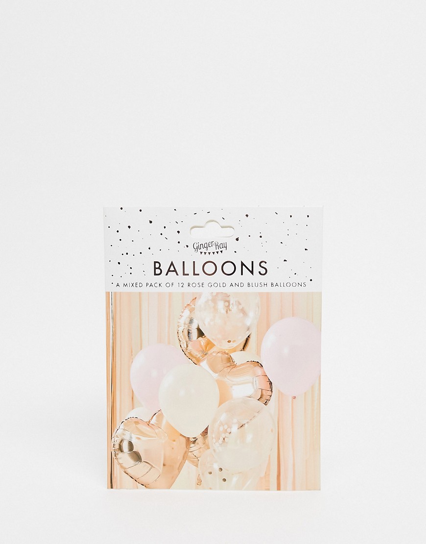 Ginger Ray - Set van 10 ballonnen in roségoud en roze