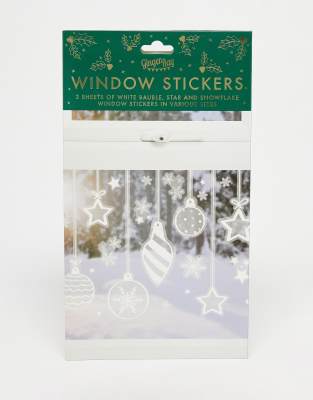 Ginger Ray snowflakes and baubles window stickers | ASOS