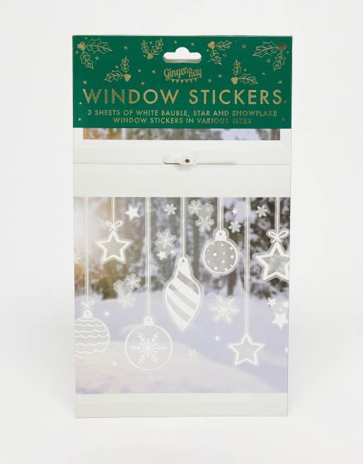 Ginger Ray snowflakes and baubles window stickers