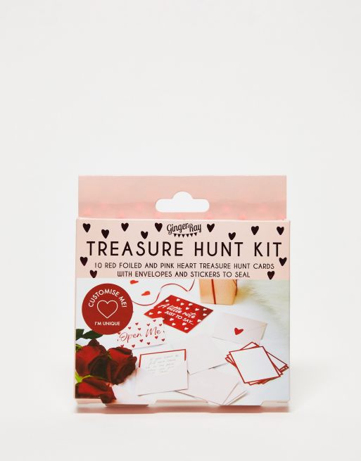Ginger Ray – Treasure Hunt – Zestaw foliowanych kartek we wzór w serca