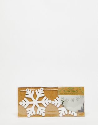 Ginger Ray wooden snowflake bunting