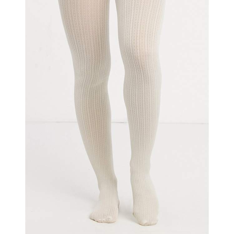 Cream Cable Knit Tights vlr.eng.br