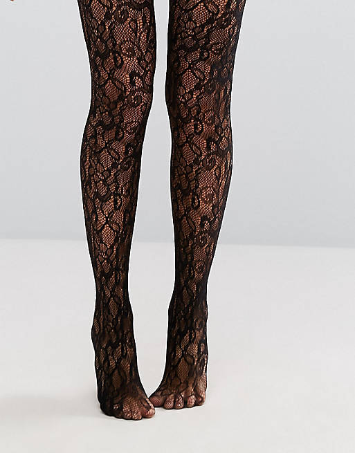 Gipsy Flower Lace Look Tights | ASOS