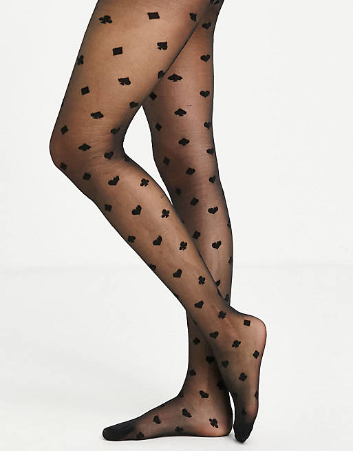 Gipsy game of cards tights in black