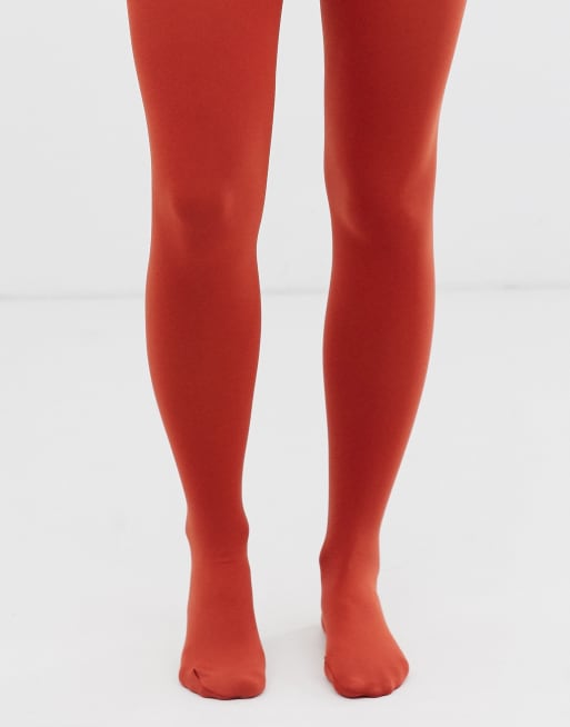 Gipsy luxury 100 denier opaque tights in burnt orange