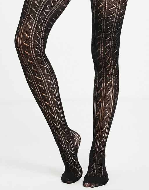 Gipsy opaque diamond tights in black