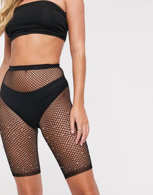 Gipsy – Schwarze Netz-Shorts mit Glitzer, 3 von 4