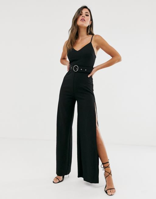 Split Wide Leg Jumpsuit