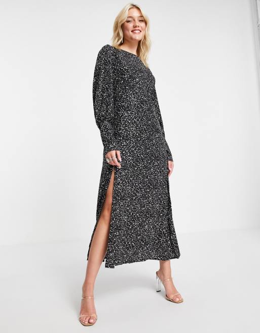 Girl In Mind cuff sleeve midi dress in print | ASOS