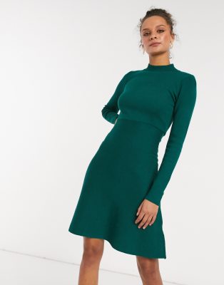 green skater dress uk