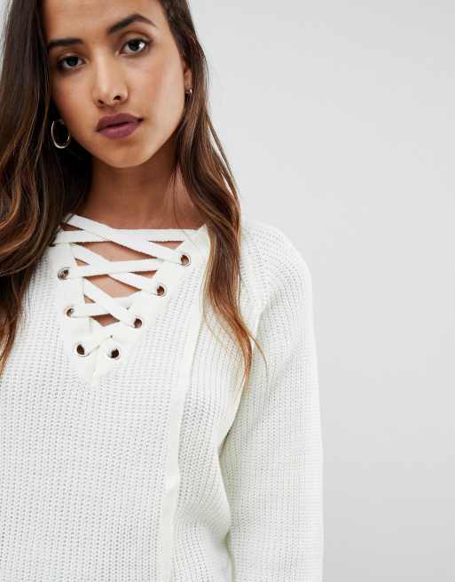 Forever 21 2024 lace up sweater