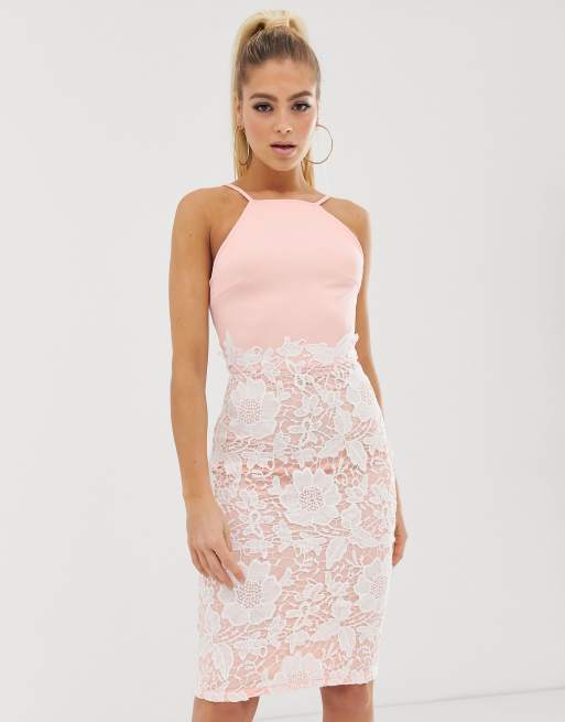 Girl In Mind Robe mi longue en dentelle grand d collet dos ASOS