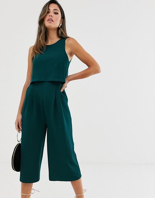 Girl In Mind sleeveless layer culotte jumpsuit