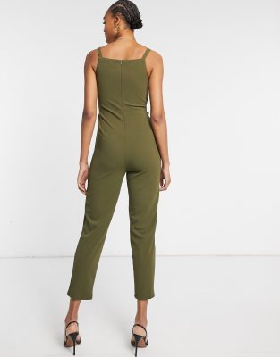 girls khaki jumpsuit