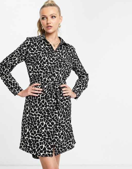 Girl In Mind - Vestito camicia con stampa animalier