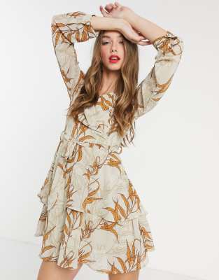 tan skater dress