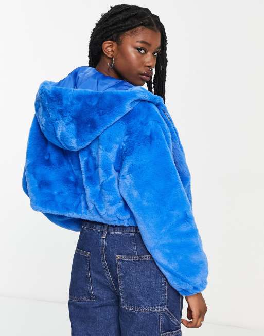 Short faux clearance fur jacket