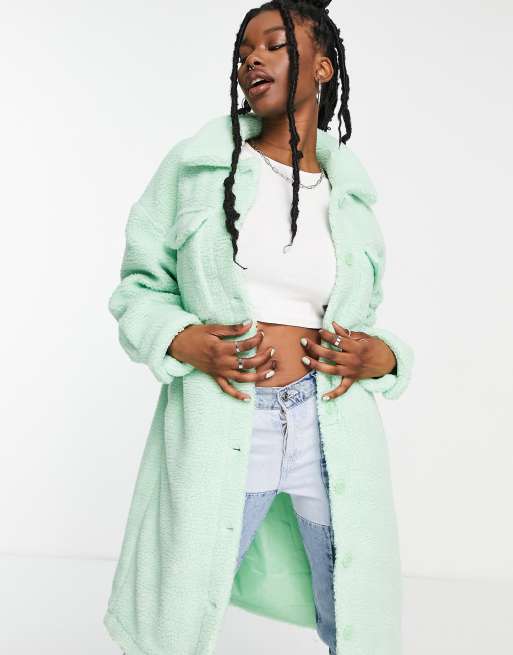 Girlfriend Material Sander borg jacket in mint