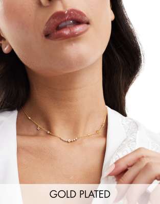 Girls Crew Girls Crew 18k gold plated secret rendezvous cubic zirconia charm necklace