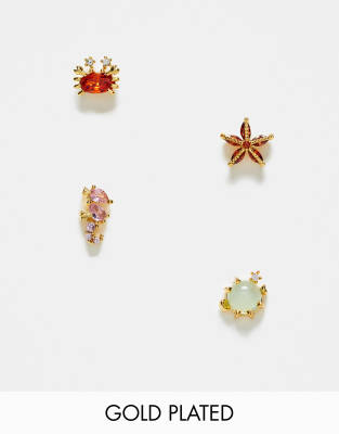 12 Paires Clips D'oreilles Sans Perçage Pour Filles - Motifs Papillon, Lapin, Arc-en-ciel - Coussinets Inclus - 2