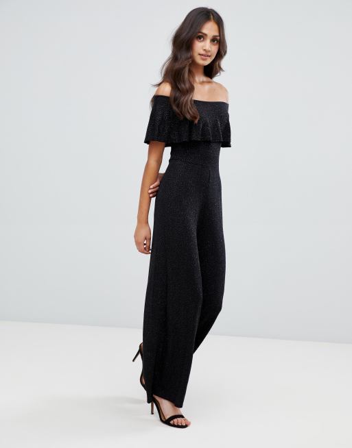 Girls best sale bardot jumpsuit