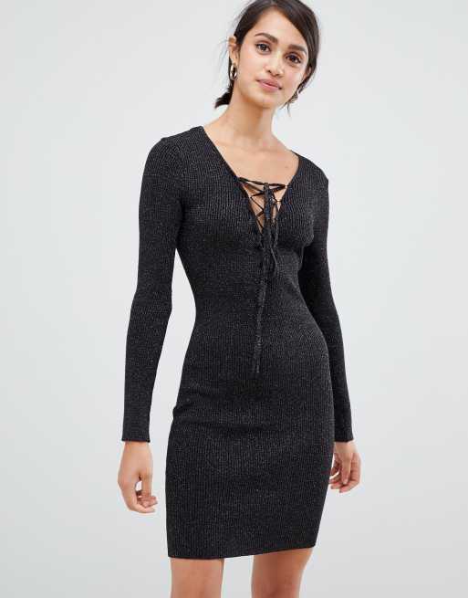 Lace up jumper on sale dress