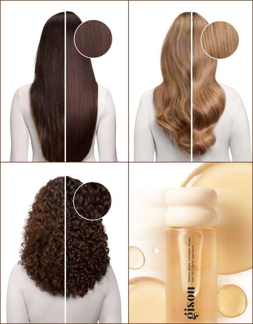 Gisou Honey Gloss Collagen Drops Hair Oil 20ml, 4 of 4