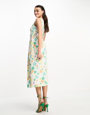 Glamorous 90s midi shift dress in retro spring floral | ASOS