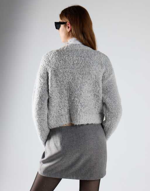 Glamorous A-line mini skirt in mid grey, 3 of 3