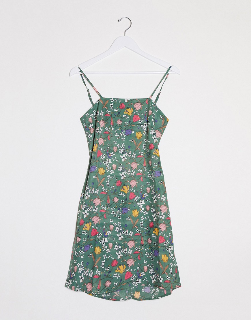 Glamorous – A-linjeformad klänning med smala axelband-Flerfärgad