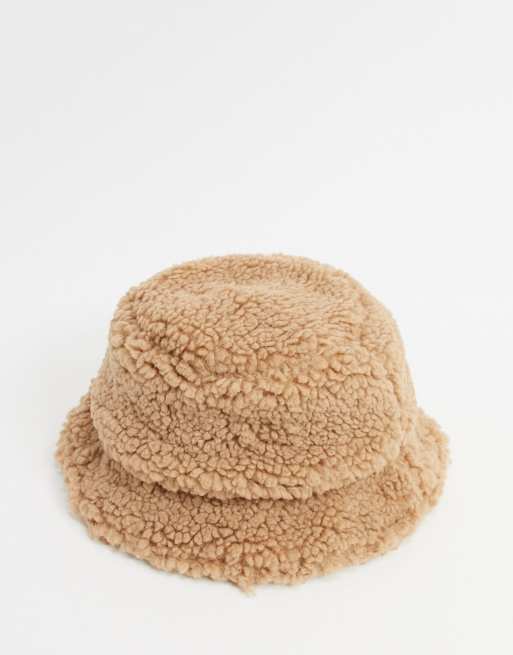 Glamorous – Anglerhut mit Teddyfell in Camel, 4 von 4