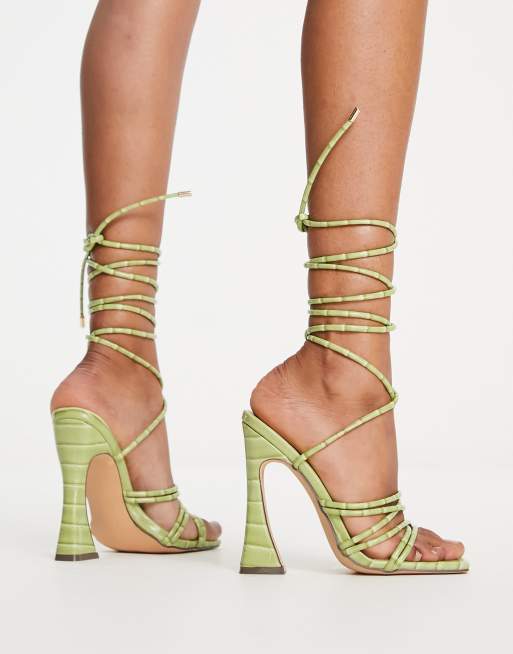 Bamboo ankle strap sandals online