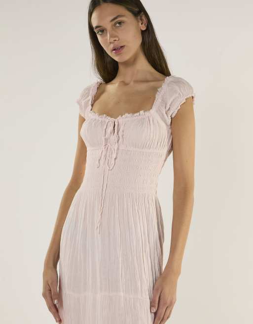 Glamorous Babydoll maxi dress in light pink, 2 of 4