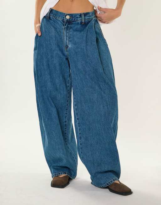 Glamorous Baggy barrel jeans in true blue denim, 4 of 4